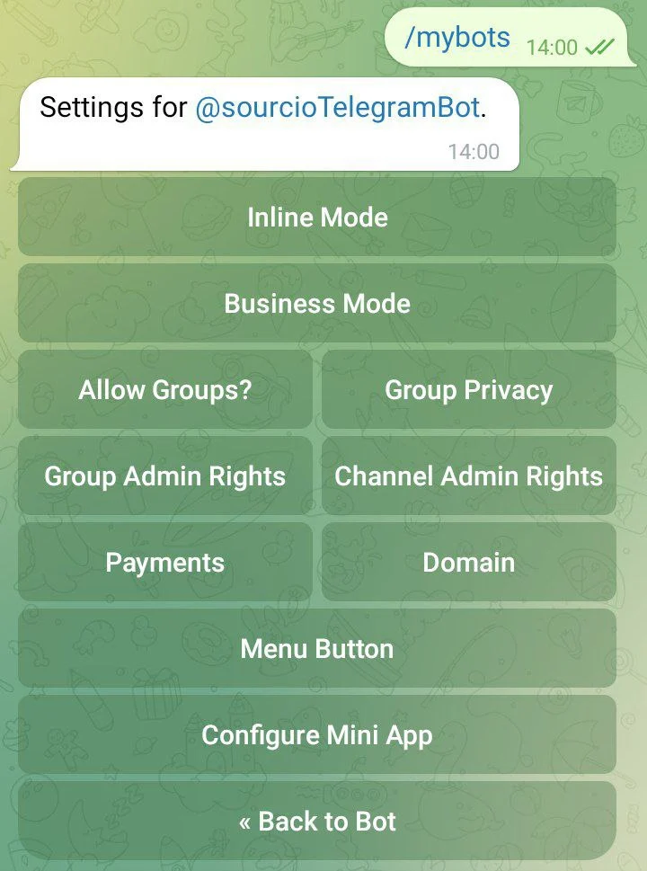 تنظیمات دسترسی ربات