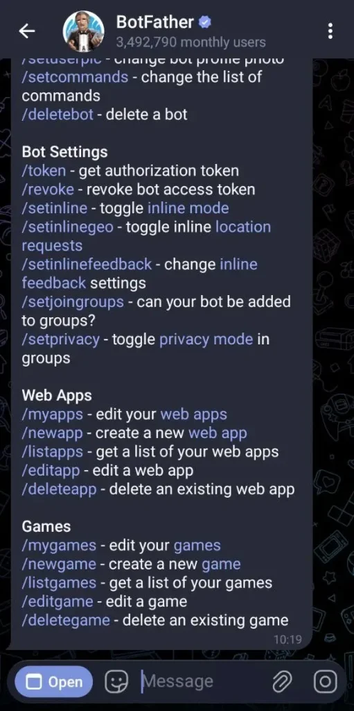 ورود به بات فادر | تغییر توکن ربات تلگرام