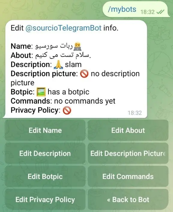 ویرایش ربات در بات فادر