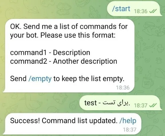 اضافه کردن دستور سفارشی به ربات تلگرام